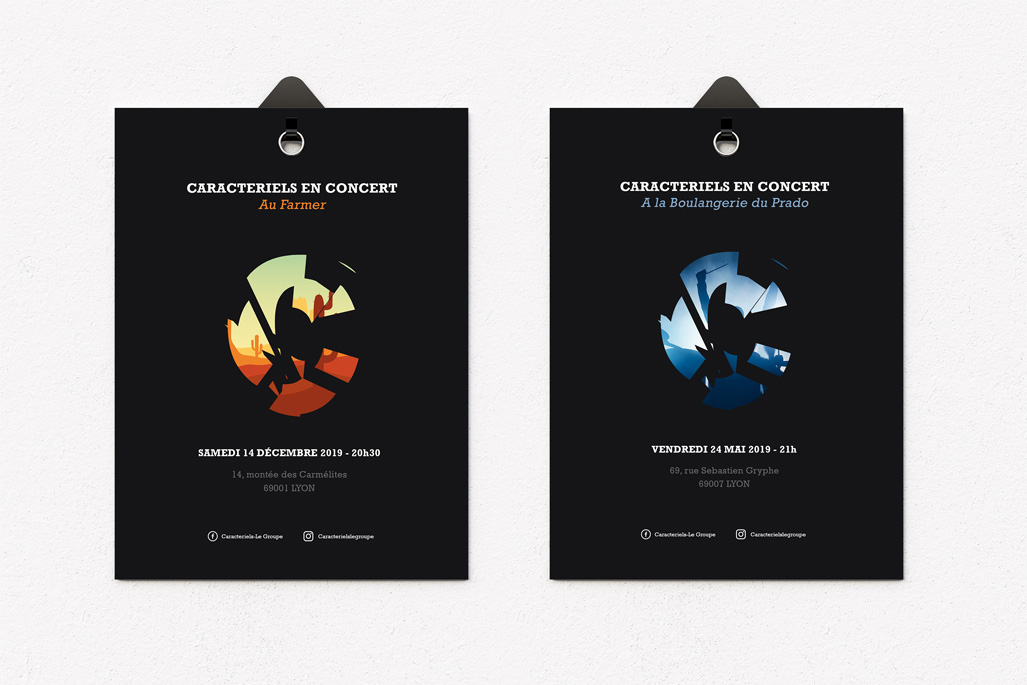 Affiches déclinées - Groupe de musqique